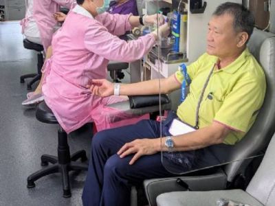 一袋血、一份愛！中油煉製事業部員眷聯手捐3萬7500CC血液！
